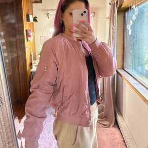 Dusty Pink Bomber Jacket